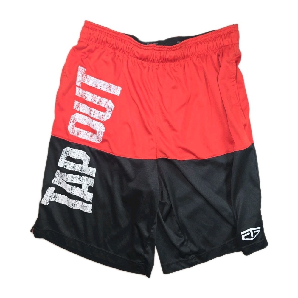 Tapout Shorts‎ Colorblock Red Black Men's Large